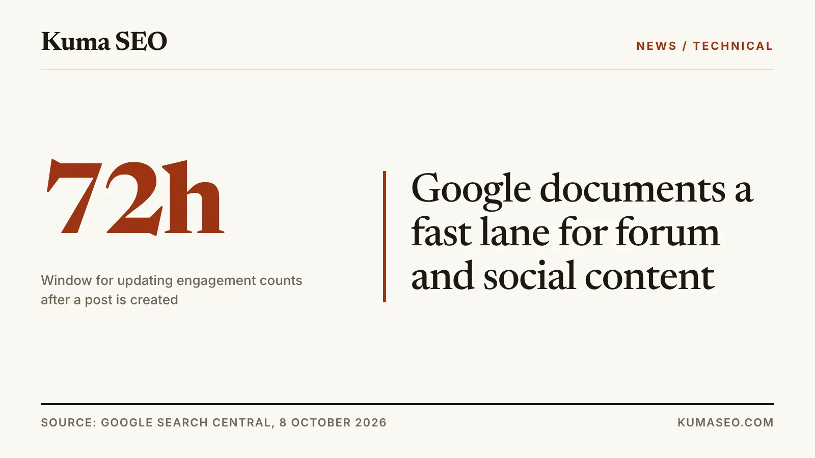Google documents the UGC Fresh Data Program, a fast lane for forum and social content